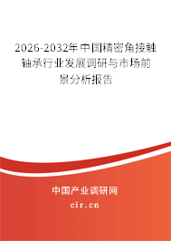 2026-2032年中國精密角接觸軸承行業(yè)發(fā)展調(diào)研與市場前景分析報告